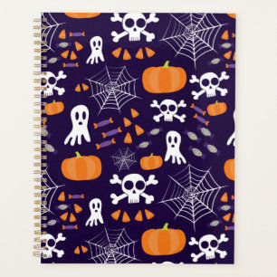 Spaßiges Halloween-Muster Planer