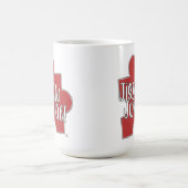 Spaßiges Puzzle-Junkie-Puzzle-Hobby-Logodesign Kaffeetasse (Mittel)