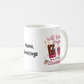 Spaßiges "Tausche Schüler gegen Schokolade" Valent Kaffeetasse (VorderseiteRechts)