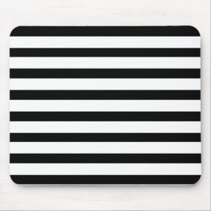Spaßjailbird-gestreiftes Schwarzweiss-Muster Mousepad