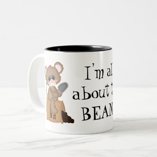 Spaßkaffeeliebhaber MäuseTasse Zweifarbige Tasse (Vorderseite Links)