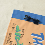 Spaßkarte der Florida-Schlüssel Strandtuch (Beispiel)