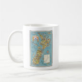 Spaßkarte von Neuseeland Kaffeetasse (Links)