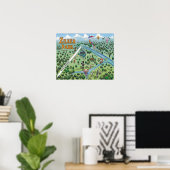 Spaßkarte Zilker Park Poster (Heimbüro)