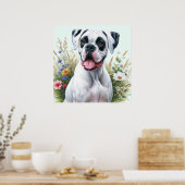 Spaßliebendes Boxerhund-Poster Poster (Küche)