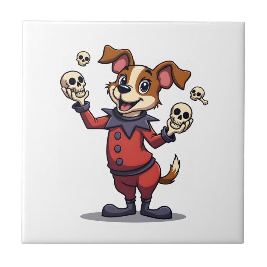 Spaßmacher Jack Russell Fliese (Vorderseite)