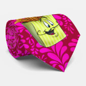 Spaßmann-Krawatte mit Cartoon Pommes-Frites lila Krawatte (Gerollt)