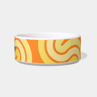 Spaßorange Kitty-Katzen-personalisierte Napf