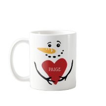 Spaßpersonalisierte Snowman-Kaffee-Tasse