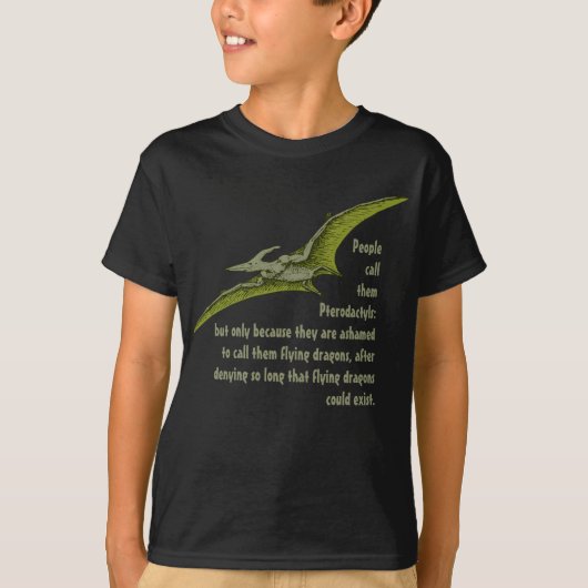 Spaßpterodactyl-Drache-Dinosaurier T-Shirt (Vorderseite)
