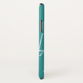 Spaßroboter nannte die aquamarinen u. weißen Case-Mate iPhone hülle (Hinten/Rechts)