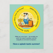 Spaßseegull spashtastic sonnige Ziel Gruß Postkarte (Vorderseite)