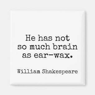 Spaßshakespeare-Beleidigungs-Literatur Magnet