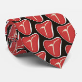 Spaßsteakhousemuster deckte Krawatte mit Ziegeln (Gerollt)