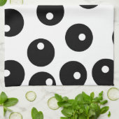 Spaßstilvolles Schwarzweiss-Muster. Gewohnheit Geschirrtuch (Gefaltet)