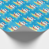 Spaßstrand surfendes geschenkpapier (Ecke)