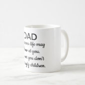 Spaßtext. Vaterbecher Kaffeetasse (VorderseiteRechts)