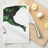 SpaßTyrannosaurus Rex trinkender Tee: Ein Tee-Rex… Handtuch (Viertel Falte)