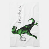 SpaßTyrannosaurus Rex trinkender Tee: Ein Tee-Rex… Handtuch (Vertikal)