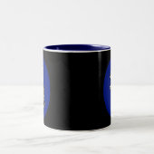 Spaßunicycle-Affe Zweifarbige Tasse (Mittel)