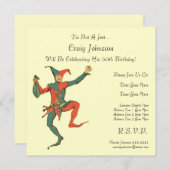 Spaßvogel-Geburtstags-Party Einladung (Vorne/Hinten)