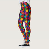 Spaßvogel-Hosen! MehrfarbenPatchwork-Muster Leggings (Links)