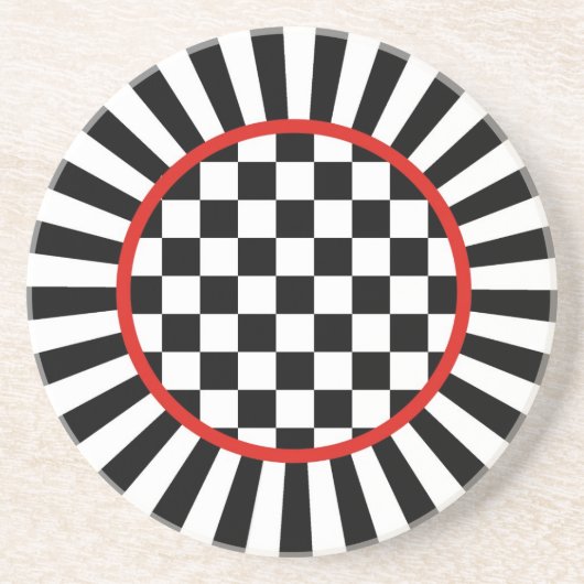 Spaßvogel-Karo-Sandstein-Untersetzer Getränkeuntersetzer (Vorne)