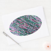 Spastische Garne Ovaler Aufkleber (Umschlag)