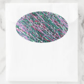 Spastische Garne Ovaler Aufkleber (Tasche)