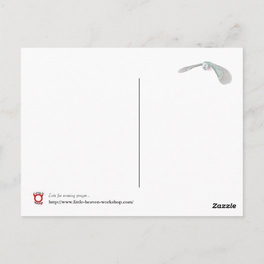 Spät für Abend Gebet. Postkarte (Rückseite)