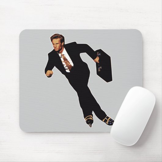 Spät für Geschäftrollerblade-Skater Meme Mousepad (Mit Mouse)