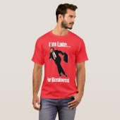 Spät für Geschäftrollerblade-Skater Meme T-Shirt (Vorne ganz)
