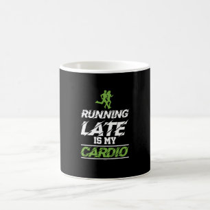 Spät laufen ist mein Herz Kaffeetasse