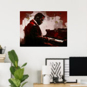 Spätabend-Bar-Pianist Poster (Heimbüro)