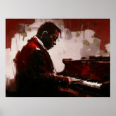 Spätabend-Bar-Pianist Poster (Vorne)