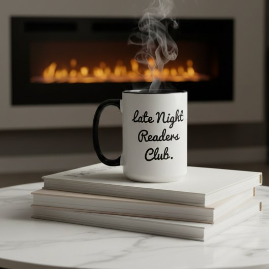Spätabend-Leseklub-Kaffeetasse Tasse