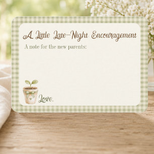 Spätabendliche Ermutigung Little Sprout Babyparty Begleitkarte