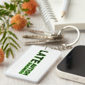 Späte Autismus diagnostiziert grün und schwarz Schlüsselanhänger (Vorderseite rechts)