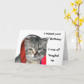 Spate Birthday Kitten Karte (Gelbe Blume)