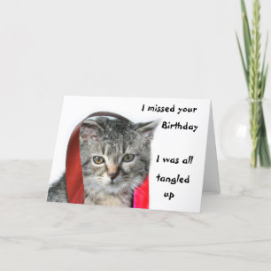 Spate Birthday Kitten Karte