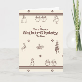 Späte Geburtstags-Karte: Ein fröhliches Unbirthday Feiertagskarte