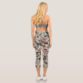 Späte Herbstfarben Capri Leggings (Rückseite)