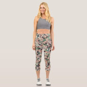 Späte Herbstfarben Capri Leggings (Vorderseite)