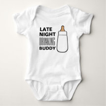 Späte Nacht Drink Bud Flasche Baby Shirt Bodysuit