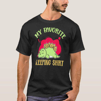 Späte Nacht Nickerchen Schlaflosigkeit Tired Dino T-Shirt
