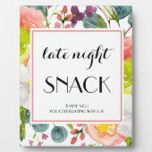Späte Nacht Snack Blumenstrauß Tabletop Fotoplatte (Vorderseite)