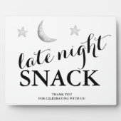 Späte Nacht Snack Hochzeitsschild Tabletop Plaque Fotoplatte (Vorderseite)