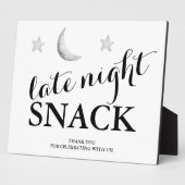 Späte Nacht Snack Hochzeitsschild Tabletop Plaque Fotoplatte (Seite)