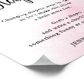 Späte Nacht Windelaktivität Rosa blaue Farbe Poster (Ecke)