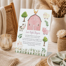 Späte Nacht Windeln Bauernhof Tiere Baby Shower